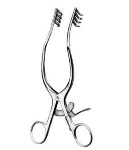 Retractor Adson Profesional, Retractor Adson, 7 1/2 pulgadas (19 cm), 4 x 4 puntas, instrumentos quirúrgicos autoajustables de acero inoxidable - Product Image 2