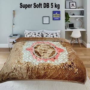 Luxury 100% Polyester Supersoft Mink Blanket 5.5 KG Soft Warm Winter Raschel Blanket Dot Pattern Folded for <b>Bed</b> Use Home Hotel - Product Image 6