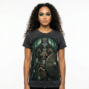 Fabricante de Camisetas con Diseños de Películas Personalizados, Camiseta Negra de Algodón para Mujer con Gráfico de Zombie Scream Queen, Fábrica de Ropa con Impresiones al por Mayor - Product Image 5