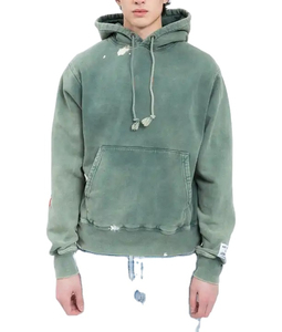 เสื้อแจ็คเก็ตบุขนแกะมีฮู้ดสำหรับผู้ชาย ผ้าฝ้าย 100% ระบายอากาศได้ดี เป็นมิตรกับสิ่งแวดล้อม ทรงปกติ สีขาว น้ำหนัก 270 กรัม สไตล์ลำลอง - Product Image 1