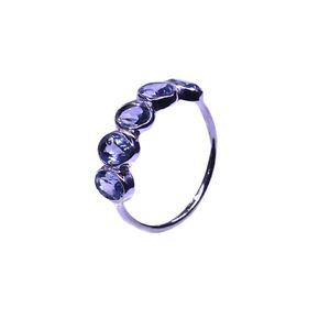 Wedding Wear 925 Sterling Silver Gold Plated Jewelry Blue Topaz Gemstone Women Wear Classic <b>Couple</b> <b>Ring</b> - Product Image 1