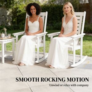 Sillón de Jardín de 2 Piezas, Blanco, para Terraza, con Reposabrazos - Product Image 4