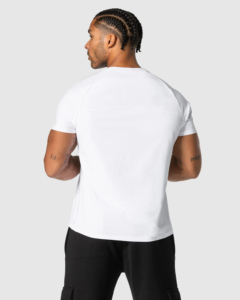 T-shirt pour homme coupe classique col rond - Coton extensible et élasthanne respirant anti-boulochage style urbain 220g - Product Image 4