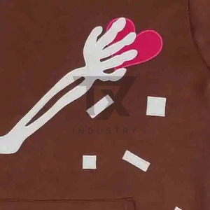 Sweats à capuche personnalisés avec impression en relief pour hommes et femmes, en coton mélangé doux, imprimés, vente en gros à prix avantageux - Product Image 6