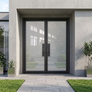 Porte d'entrée double en fer forgé de qualité supérieure KHP, design victorien luxueux, galvanisée, résistante à la rouille, fabriquée au Vietnam - Product Image 5