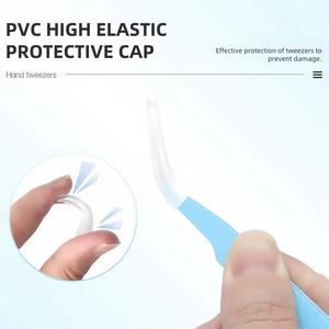 Juego de Pinzas para Pestañas de Acero Inoxidable de Precisión, 8 Piezas, Puntas Inclinadas y Puntiagudas de Colores para Aplicación de Extensiones de Pestañas - Product Image 2
