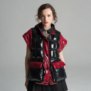 Gilet matelassé sans manches streetwear pour homme, couleur unie, chaud pour l'hiver - Product Image 5