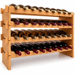 Handcrafted Bamboo <b>Ladder</b> Wine Rack - Eco-Friendly Wholesale - Product Image 3