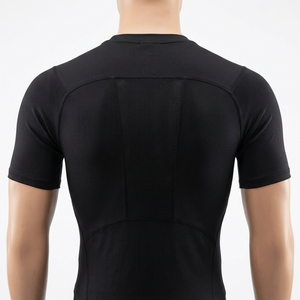 Camiseta de Compresión para Hombre, Manga Corta, Estilo Bape, Color Negro y Verde, para Entrenamiento, Fitness, Deporte y Atletismo - Product Image 2