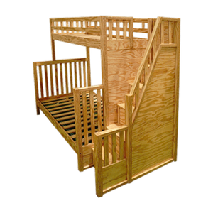 Convertible Natural Wood Bunk <b>Bed</b> for Child American <b>Pine</b> Plywood Casual Design Durable Living Room Furniture - Product Image 3
