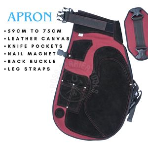 Kit professionnel d'attelage de chevaux comprenant un tablier, un crocheteur, un marteau d'attelage, un couteau à sabots, un écarteur de sabots et un outil de retrait de sabots - Product Image 3