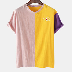 Camiseta de algodón 100% de corte holgado y tela cómoda para hombre, con logo personalizado impreso, estilo urbano. - Product Image 1