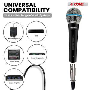 Micrófono Dinámico Profesional de 5 Núcleos para Karaoke, Micrófono con Cable XLR para Escenario y Estudio - Product Image 3