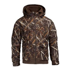Veste camouflage de qualité supérieure, coupe classique avec capuche, motif Bottomland Real Tree, fermeture éclair, veste tactique de chasse - Product Image 1