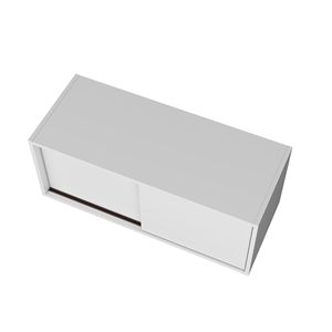 Armadietto da parete bianco da 13 pollici con 2 ante scorrevoli e 1 ripiano per riporre oggetti a parete - Product Image 2