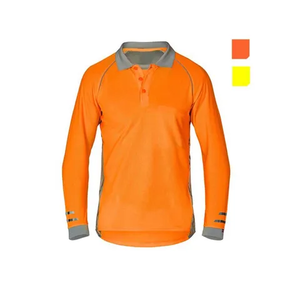 Polo pour homme avec logo brodé personnalisé, coupe légèrement ajustée, chemise de travail à col pour homme - Product Image 4