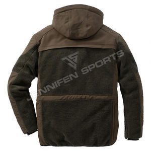 Chaqueta con capucha para hombre, ligera, de manga larga, para caza, de tela microfelpa/softshell, resistente al viento y transpirable. - Product Image 4