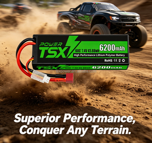 TSX Power 2S 7.4V 锂电池硬壳 6200mAh 60C Deans T 连接器 CE 认证 1 年保修 适用于遥控车 卡车 越野车 - Product Image 6