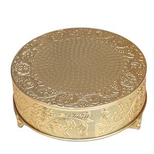 Support à gâteau en métal doré élégant et robuste, design artisanal pour mariages, fêtes et présentations de desserts - Haute qualité durable - Product Image 1