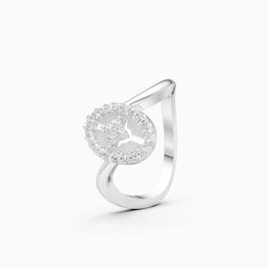 Bague éco-responsable en diamant de laboratoire, sertie d'un diamant rond de 0,17 ct, éclatante et durable |   En or jaune, blanc et rose 9 carats - Product Image 3