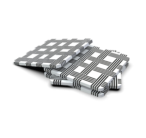 Designer <b>Drink</b> Coaster Set with Decorative Print and Space Saving Metal <b>Rack</b> - Product Image 4