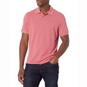 Produit le plus vendu : Polo homme anti-plis en coton extensible uni à manches courtes, coupe décontractée, idéal pour le sport et les loisirs – Collection été - Product Image 1
