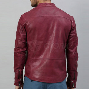 Factory Manufacture New Arrival <b>Long</b> Sleeve Men <b>Leather</b> Winter <b>Jacket</b> Customized Wholesale Men <b>Leather</b> <b>Jacket</b> - Product Image 2