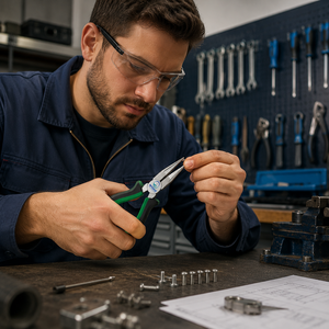Pince à bec long professionnel en acier inoxydable, pince de précision pour la fabrication de bijoux, poignée antidérapante, outil à main, logo personnalisé OEM - Product Image 4