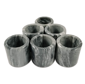 Ensemble d'anneaux de serviette de table en marbre blanc, luxueux, faits à la main, de qualité supérieure, écologiques, personnalisables, modernes et luxueux - Product Image 4