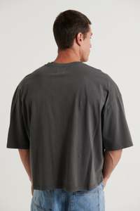 Camiseta Oversize Corta de Algodón 100% para Hombre, Hombro Caído, Estampado Personalizado, Estilo Urbano, Marca Privada - Product Image 3