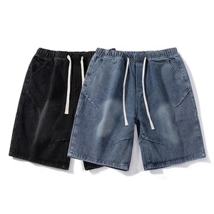 Shorts en jean d'été pour homme, pantalon décontracté, coupe tendance, shorts en jean délavé pour homme - Product Image 1