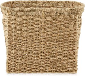Paniers de rangement rustiques écologiques en jacinthe d'eau de haute qualité avec poignées pour l'organisation des vêtements, la maison et le bureau - Product Image 5