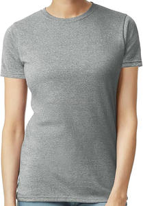 Camiseta de mezclilla de manga corta para mujer con estampado gráfico personalizado de patrón navideño, estilo casual urbano, de algodón, venta al por mayor. - Product Image 6