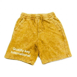 Wholesale Men's Acid Wash Cotton Shorts Custom Logo Men's Shorts <b>Polyester</b> Breathable Long Drawstring <b>Boxer</b> Shorts - Product Image 5