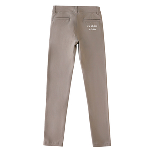 Boys Girls School Uniform Flat Front Pants in Khaki - Product Image 6