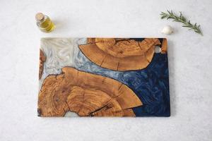 Planche à découper décorative en acacia, planche à découper artisanale pour la cuisine, durable, pour la préparation des aliments, planche de service rectangulaire, épaisseur 1,2 cm, passe au lave-vaisselle - Product Image 5