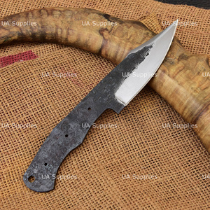 Cuchilla de Acero con Alto Contenido de Carbono 1095, Hoja Completa Forjada a Mano con Punta Caída y Mango de Madera para Fabricación de Cuchillos de Camping Personalizados - Product Image 2