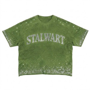 เสื้อยืดกราฟิกประดับเพชรทรงโอเวอร์ไซส์ แขนสั้น สไตล์สตรีทแวร์ ลายดาวสีน้ำเงิน คอกลม ผ้าเจอร์ซีย์คอตตอน สำหรับผู้ชาย - Product Image 6