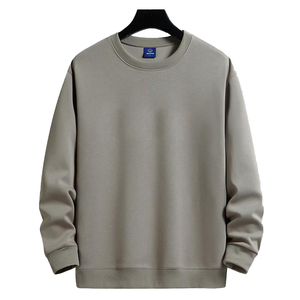 เสื้อสเวตเตอร์คอกลมทรงหลวม คุณภาพสูง สีพื้น หนา เหมาะสำหรับผู้ชาย สวมใส่สบายๆ สำหรับกิจกรรมกลางแจ้ง - Product Image 3