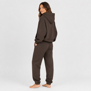 Conjunto Deportivo de Invierno para Mujer, con Capucha, Lavado Ácido, Tela Ligera 100% Algodón, Diseño Moderno - Product Image 5