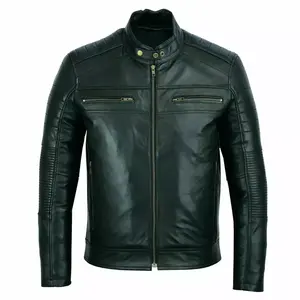 Chaqueta de cuero para hombre de alta calidad, forrada con forro polar grueso, chaquetas de cuero personalizadas para hombres y mujeres, chaqueta para hombre - Product Image 6