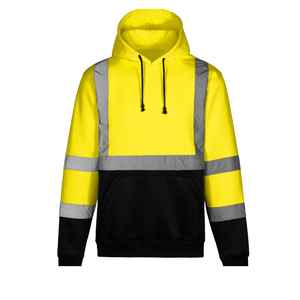 เสื้อฮู้ด OEM Hi Vis สำหรับผู้ชาย เสื้อทำงานแขนยาวมีฮู้ด มองเห็นได้ชัดเจนที่สุด เสื้อก่อสร้างสะท้อนแสงเพื่อความปลอดภัย - Product Image 1