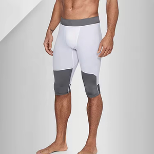 Vale Tudo Shorts Solid Color Men <b>Swim</b> Vale Tudo Shorts Compression Fitness Swimsuit Low Waist Workout Vale Tudo Shorts - Product Image 3