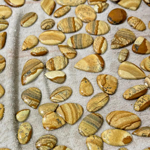 Natural Picture Jasper Palm Stone Green Agate AAA Grade Cabochon Cut Healing Gemstone Organic Mix Shape Jewelry Making - Product Image 2