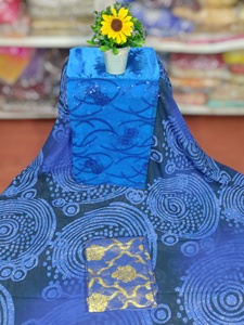 Tela Somalí de Alta Calidad con Aspecto Premium para Dirac, Auténtica, Multicolor, Estampado Digital Jacquard, Lisa, Ropa Africana de Noche para Niñas - Product Image 4