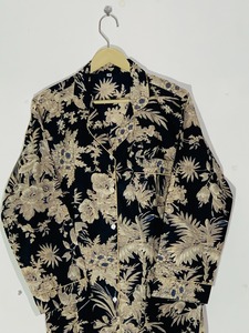 ชุดนอนมิดไนท์ออนิกซ์ - ชุดนอนผ้าฝ้ายพิมพ์ลายด้วยมือ 3 ชิ้น - Product Image 5