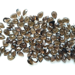Cuarzo Ahumado Natural 10x7MM Corte Pera, Gema Suelta de la Mejor Calidad para la Fabricación de Joyas - Product Image 2