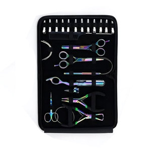 High Quality Hair Extension Tool Kit With Extension Pliers Pulling Hook Loop <b>Needle</b> Silicone <b>Beads</b> Thread Clips For Professional - Product Image 2