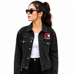 Servicios de Proveedor Mayorista, Chaqueta Vaquera para Mujer con Logotipo Personalizado, Ropa Exterior Vaquera Clásica de Primera Calidad con Talla OEM y Marca Privada - Product Image 3