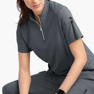 Chemises de travail médicales personnalisées pour hôpitaux, en tricot respirant, à manches courtes - Product Image 5